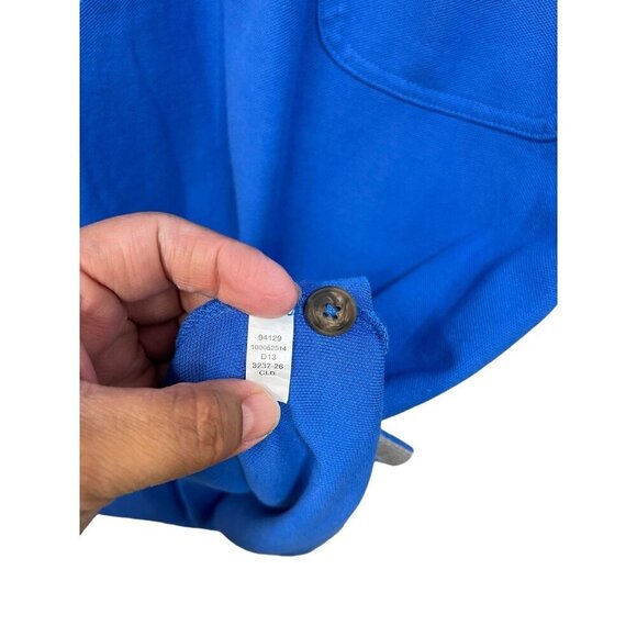 Duluth Trading Co Cotton Shirt Men's 2XL Polo Longtail Outdoor Blue - Picture 3 of 6